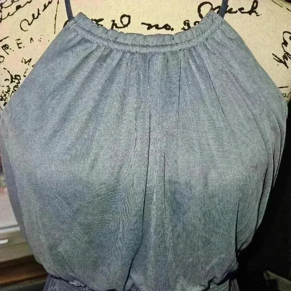 Express Brand Womans Blue Halter Top Size L - Picture 6 of 10